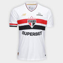 Camisa São Paulo I 25/26 Torcedor New Balance Masculina - Branco+Vermelho
